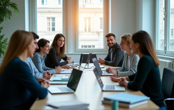 Team RicaricaTel in riunione collaborativa presso ufficio Milano